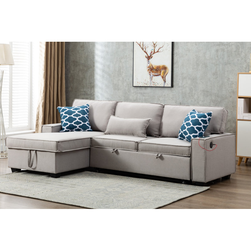 Latitude Run® 94.5'' Wide Sleeper Sofa & Chaise & Reviews Wayfair
